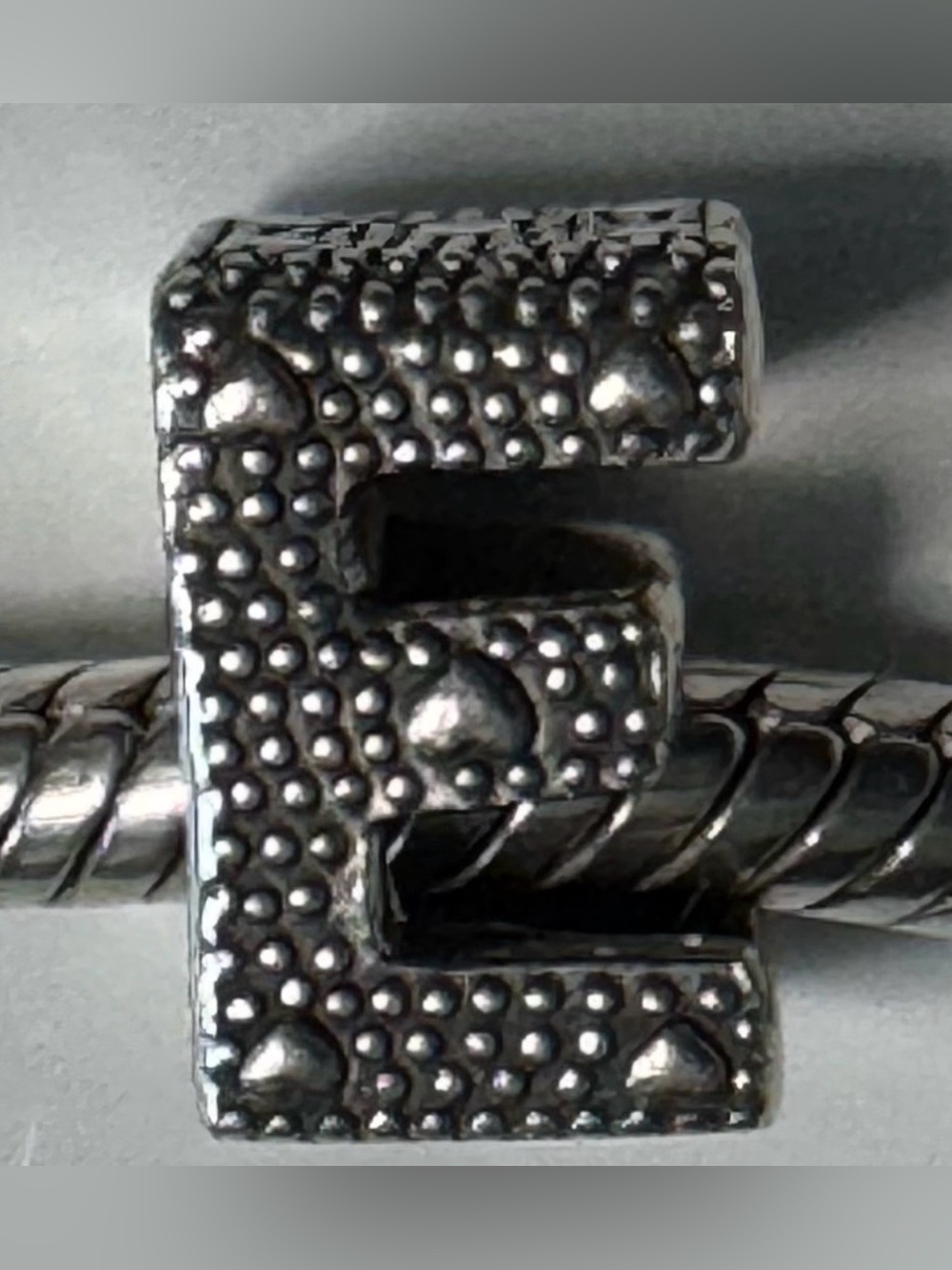 Authentic Pandora Letter E Alphabet Charm 797459 Retired